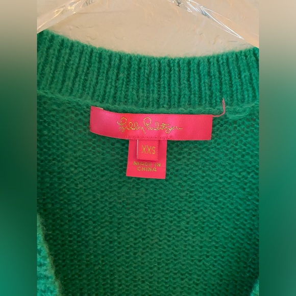 Lilly Pulitzer Leonette Sweater Set Botanical Green Style 011201 XXS Oversized - Picture 8 of 16